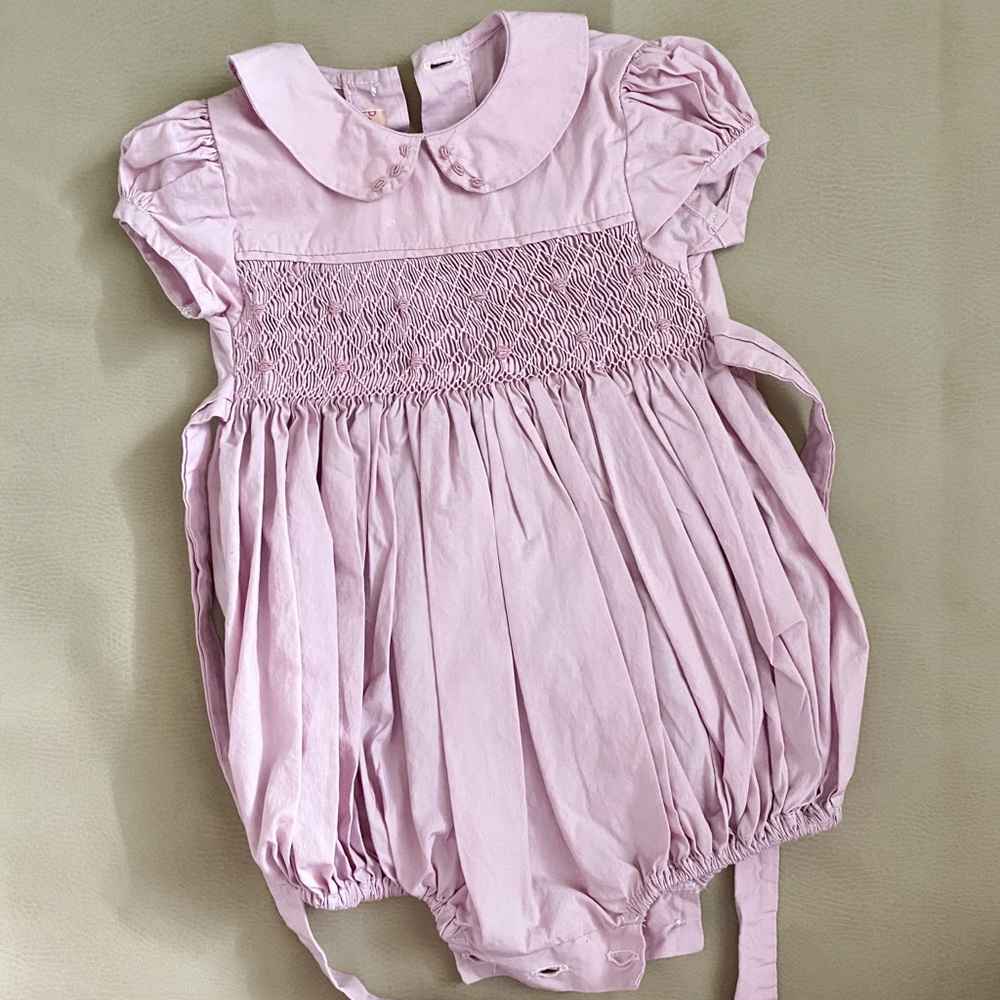 Vintage smocked bubble